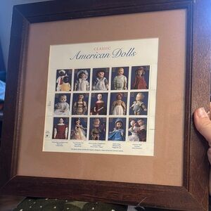 Classic American Dolls Framed Stamp Collection